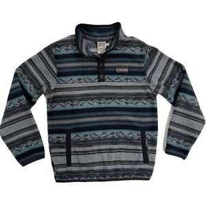 Cinch Western Fleece Pullover Top Boy M 10 Cowboy Rodeo Long Sleeve Snap Jacket